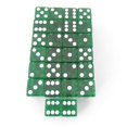 thumbnail image 1 of Green Transparent Dice with White Pips Rounded Corners D6 16mm (5/8in) Pack of 50 Wondertrail, 1 of 2