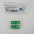 thumbnail image 1 of Green Transparent Dice with White Pips Square Corners D6 12mm (1/2in) Pack of 6 Wondertrail, 1 of 1