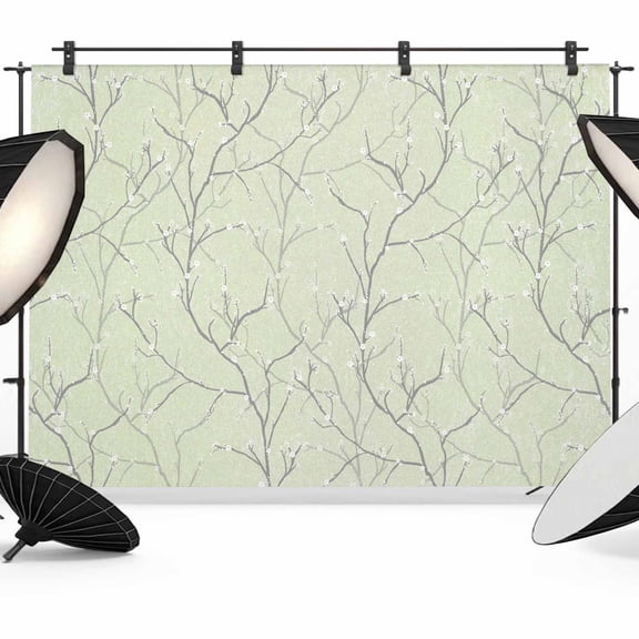 Green Tree Branch Photography Backdrop 12x8FT, Retro Classic Art Green Tree Branches Flower Photo Backdrops, Background for Photography Studio Photo Studio Background, Back Drop for Photoshoot