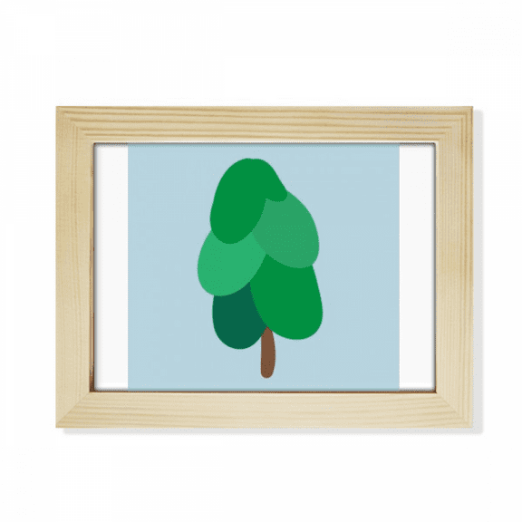 Green Tree Cartoon Gradient Desktop Photo Frame Picture Art Decoration Painting 6x8 inch