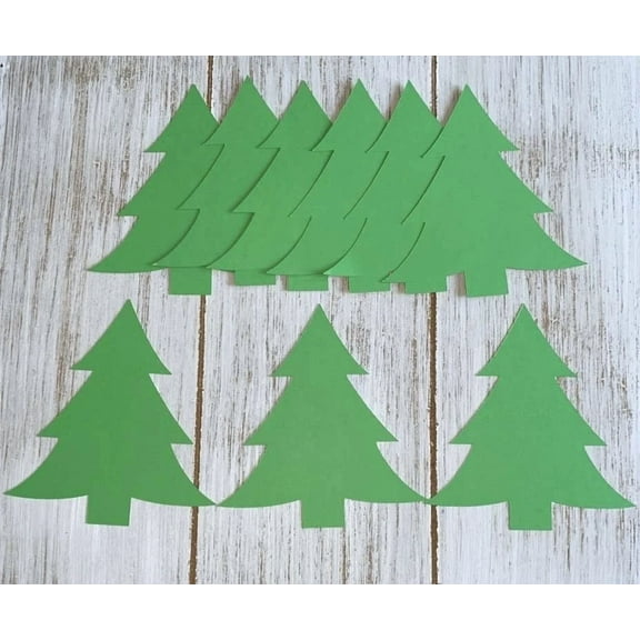 Green Tree Cut Outs Christmas Tree Holiday Decorations Tree Die Cuts