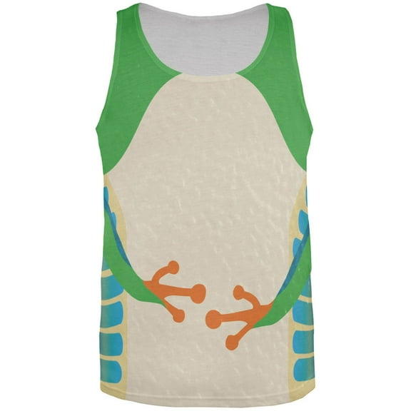 Green Tree Frog All Over Adult Tank Top