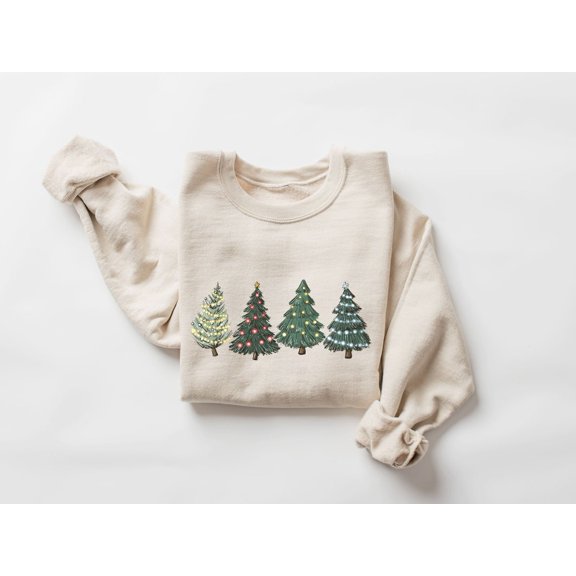 Green Tree Winter Occasion Sweater, Winter Occasion Sweater, Winter Occasion Crewneck, Winter Occasion Tree Sweatshirt, Occasion Sweaters For Women, Winter Sweatshir, Full size S-5XL