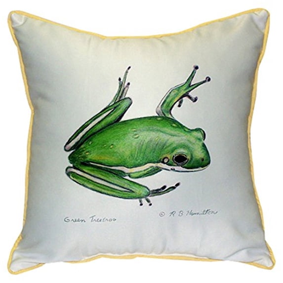 Green Treefrog Large Indoor/Outdoor Pillow 18x18