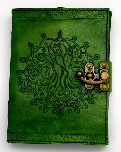Green Treen of Life Leather Enbossed Journal, (Hardcover)