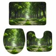 thumbnail image 1 of Green Trees Bath Mat 3 Piece Bathroom Rug Set, Forest Art Decor Spring Summer Nature Leaf Non Slip Bath Rug Contour Mat and Toilet Lid Cover, Absorbent Shower Mats Soft Bath Rugs and Mats Sets, 1 of 8