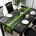 thumbnail image 1 of Green Trees Cotton Linen Table Runner 13 x 90 inch Forest Art Decor Spring Summer Nature Leaf Non-slip Rectangular Dining Table Decor for Wedding Party Holiday Dinner, 1 of 8