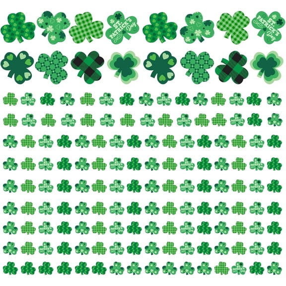 Green Trefoil Wall Decals St. Patrick's Day Wall Stickers 2 Sheet Art Decor Window Cling Decals for St. Patrick's Day Living Room Bedroom Window Stickers Decoration Colorful