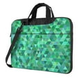 thumbnail image 1 of Green Triangle Mosaic Laptop Bag, 13 inch Laptop or Tablet, Business Casual Laptop Bag, 1 of 8