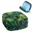 thumbnail image 1 of Green Tropical Forest Background Sanitary Napkin Storage Bag, Zipper Menstrual Cup Pouch Feminine Menstruation First Period Pads Holder for Girls Women Ladies, 1 of 6