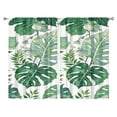 thumbnail image 1 of Green Tropical Large Leaves Curtains-blackout Curtains Bedroom Decor Living Room Darkening Grommet Window Drapes 2 Panels Set 52"x 84", 1 of 2