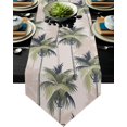thumbnail image 1 of Green Tropical Palm Tree Retro Fashion Table Runners Cotton Linen Table Runner Wedding Party Decoration Home Table Runner, 1 of 3
