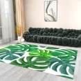 thumbnail image 1 of Green Tropical Plants Banana Leaf Area Rug Modern Simple Fresh Large Rugs Indoor Non Slip Machine Washable Breathable Durable Carpet Front Entrance Floor Decor 5x8 Non-slip Soft, 1 of 5