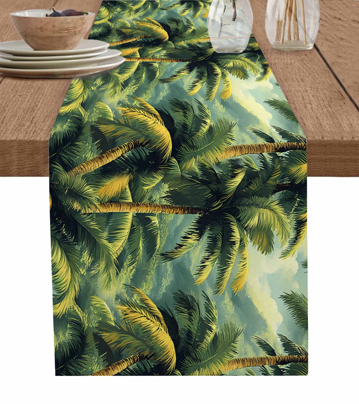 Tropical Tree Of Life Quilted Table Runner GFTOAB3157
