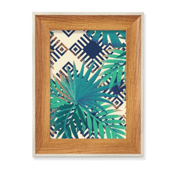 Green Tropics Drawing Art Desktop Wooden Photo Frame Display Picture Art Painting Multiple Sets