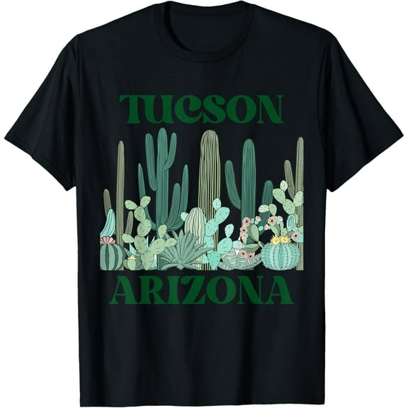 Green Tucson Arizona Cactus T-Shirt100% cotton