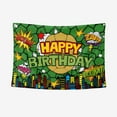 thumbnail image 1 of Green Turtle Theme Happy Birthday Photography Backdrop, 5x3ft City Skyline Buildings Background Photo Booth Banner Props for Kids Girls Boys Birthday Baby Shower Holiday Party Decorations Supplies, 1 of 8