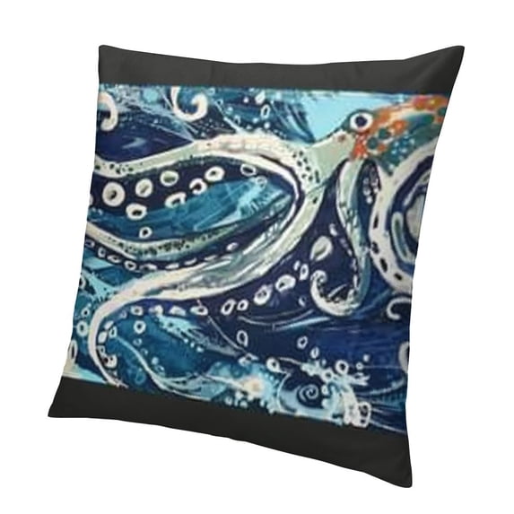 Green Turtle Throw Pillow Cover for Kids,Bohemian Tortoise Pillow CoverInch,Blue White Sea Wave Cushion Cover,Glitter Starts Floral Plants Print Decorative Pillow Cover