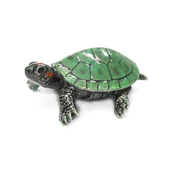Green Turtle - miniature porcelain figurine
