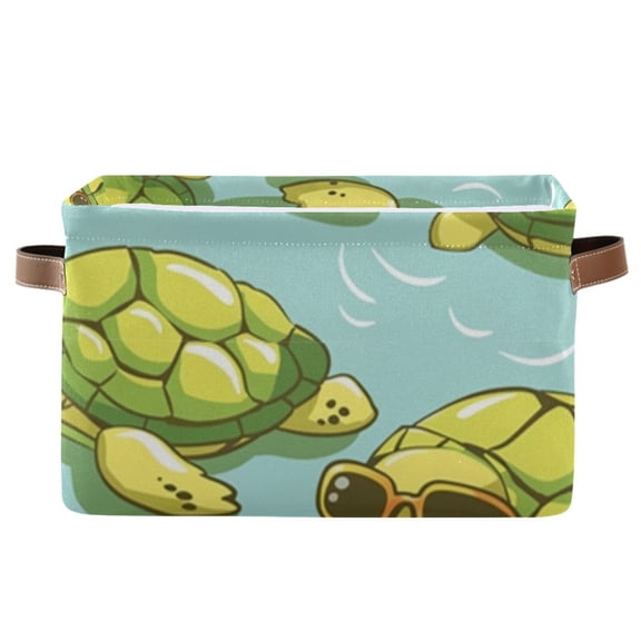 Green Turtles Storage Bins Baskets With Handles Storage Box Clothes Organizer Organization Toys