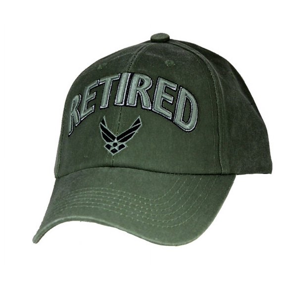 Green US Air Force Retired Military Cap