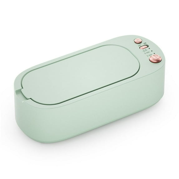Green Ultrasonic Cleaner 3-Speed Timer Glasses Jewelry Braces Cleaner Household Multi-Functional Cleaning Machine with 304 Stainless Tank