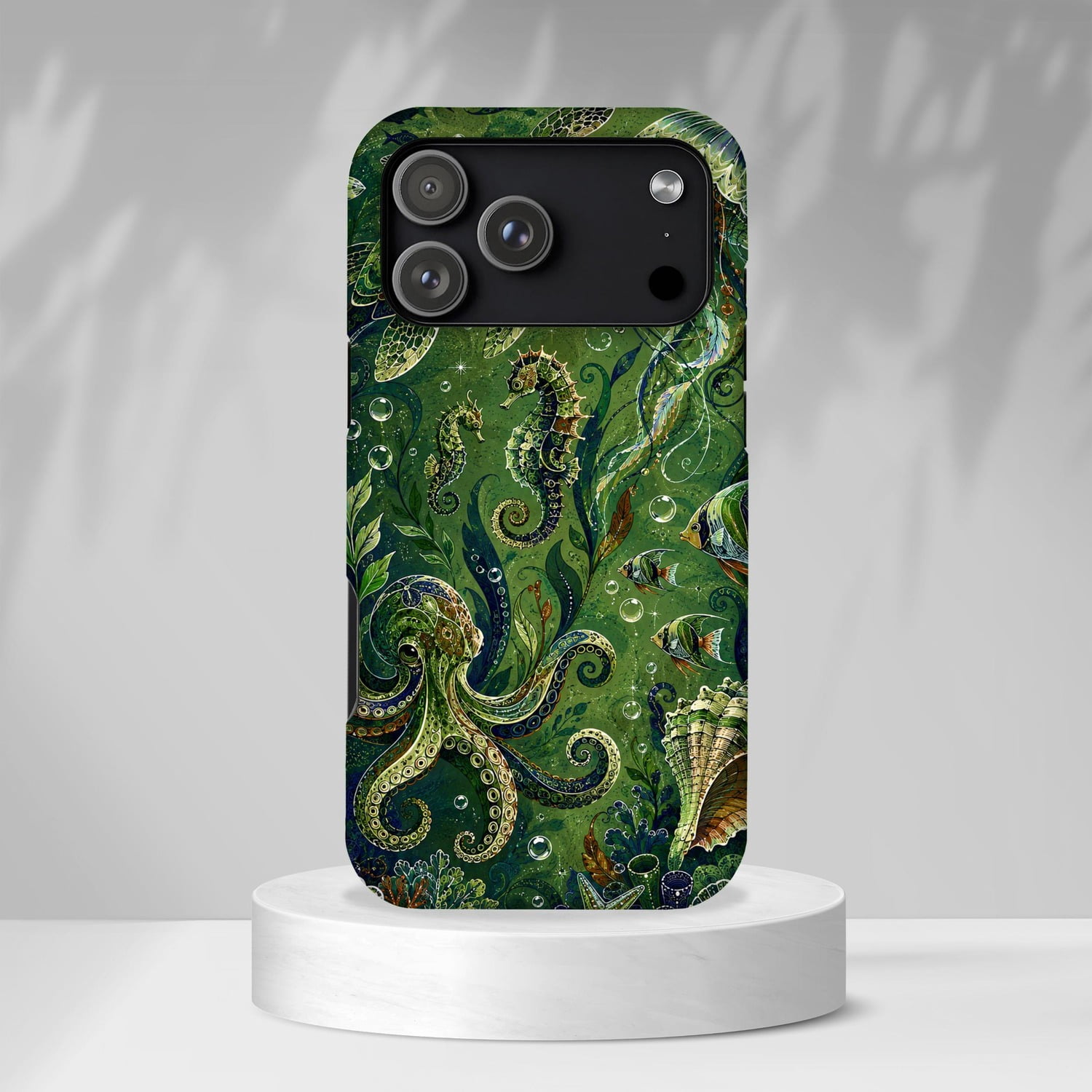 Green Underwater Octopus, Seahorse and Tropical Fish Tough Case for ...