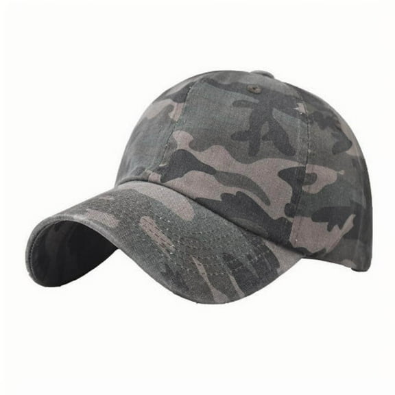 Green Unisex Camo Baseball Cap With Lightweight Design For Outdoor Activities