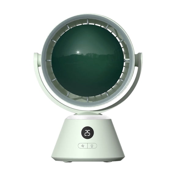 Green Usb Rechargeable Turbo Air Circulator Fan High Speed Silent Operation 3 Speeds Timer Function For Home Office Room Cooling #Z4BBg
