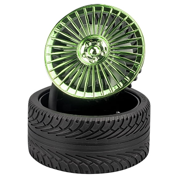 Green Usb Rechargeable Wheel Shape Fan Small Desktop Retro Pull Wind 3.7X3.7X1.8 Inch Creative Electroplated Table Fan