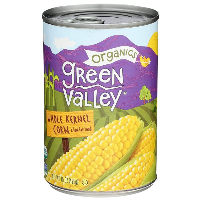 Green Valley Green Valley Organic No Salt Whole Kernal Corn 15 oz