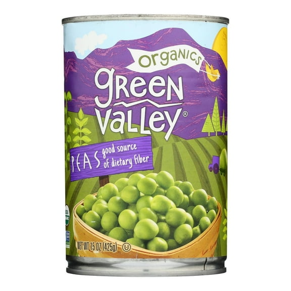 Green Valley Organics - Peas Sweet - Case of 12-15 OZ