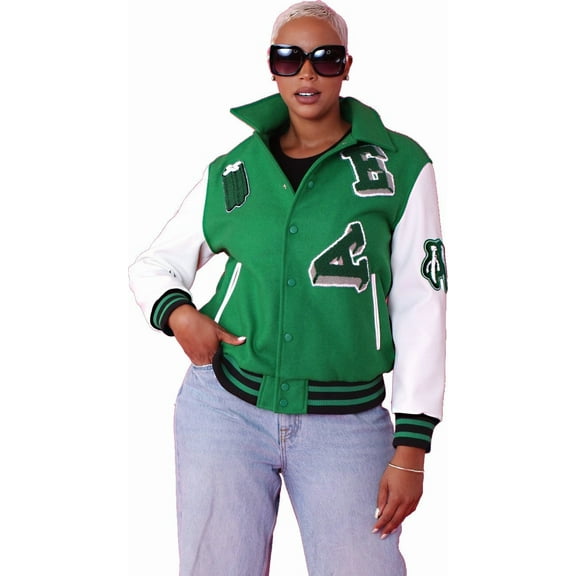 Green Varsity Jacket -82152