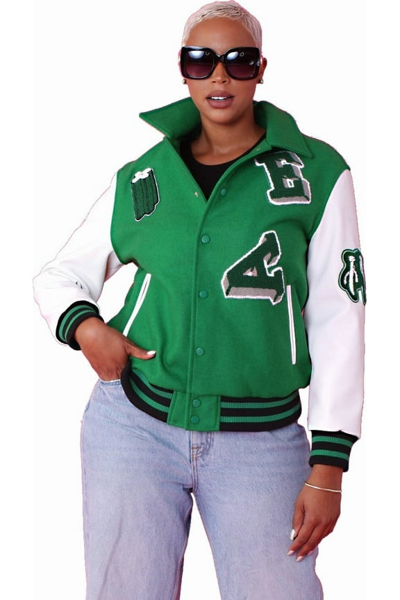 Green Varsity Jacket -82152