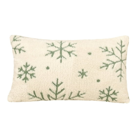Velvet Snowflake Christmas Pillow Living Room Sofa Bedroom Cushion Home Fabric Decoration