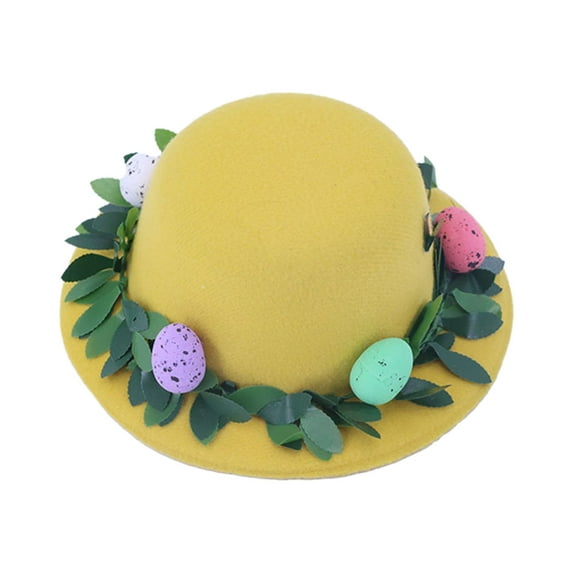 Green Velvet Top Hat with Easter Egg, Vintage Style Adults and Kids Silly, Crazy and Funny Hats,