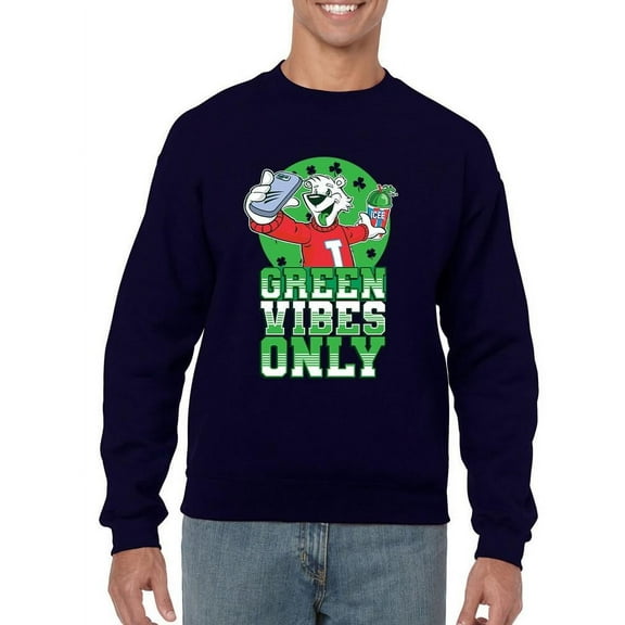 Green Vibes Only - Festive ICEE St. Patrick's Fun Day Men's Sweatshirt