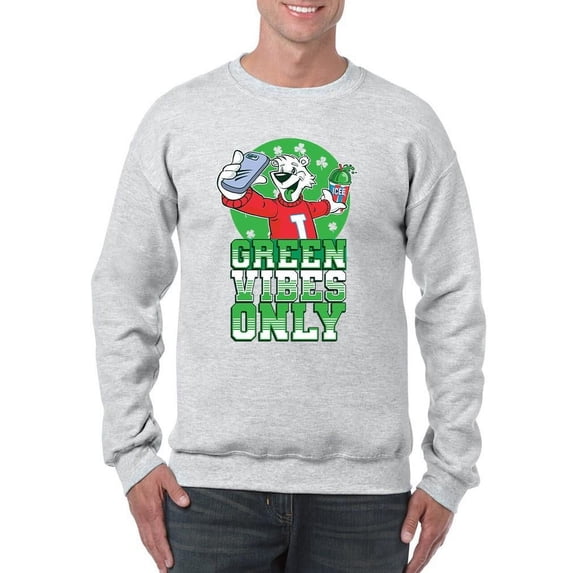 Green Vibes Only - Festive ICEE St. Patrick's Fun Day Men's Sweatshirt