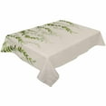 thumbnail image 1 of Green Vine Leaf Rectangle Tablecloths 54x79,Country Rustic Watercolor Plant Beige Table Cloth Table Cover Indoor/Outdoor Tabletop Decor for Wedding Holiday Party Dinner Baby Shower, 1 of 7