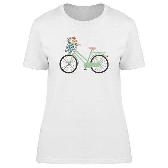 Green Vintage Bicycle T-Shirt Women -Image by Shutterstock, Female Small
