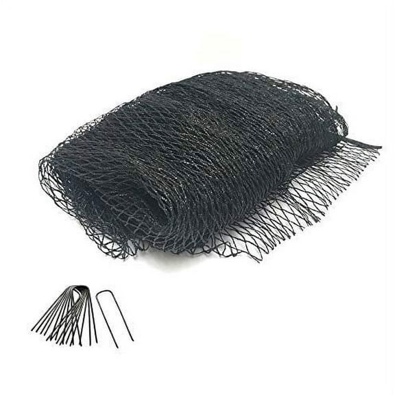 Green Vista 1/2 Inch Commercial Quality Bird Barrier Netting 20x50 Feet - Protects Vegetables, Fruit Trees, Berry Shrubs, Flowers - Small Mesh Size, Heavy Duty, UV Resistance, Steel Stakes