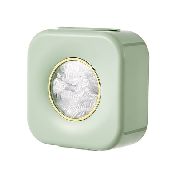 Green Wall Mounted Plastic Cling Film Dispenser Storage Box With Cutter For Kitchen Food Wrap Bags Organizer Green 5.9 X 5.9 X 2.75 Inch