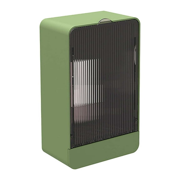 Green Wall Mounted Soap Holder Abs Plastic Bathroom Organizer With Cover Drip Tray Drainage System Keeps Soap Dry Easy To Clean 129X45X79Cm Size Adhesive Installation