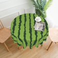 thumbnail image 1 of Green Watermelon Rind Tablecloth Round 60 Inch Table Cloth Cover Mat Holiday Party Decoration for Dining Room Home Kitchen Picnic, 1 of 6