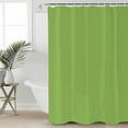 thumbnail image 1 of Green Waterproof Fabric Shower Curtain, Solid Color Simple Abstract Fashion Light Color Shower Curtain for Bathroom Curtains Bathtubs Hotel Washable Shower Curtains with 12 Hooks Standard 60x72, 1 of 6