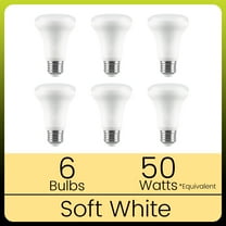 Green Watt BR20 LED Bulb, 7-Watt (50W Equivalent) Soft White (2700K), Dimmable E26 Base (6-Pack)