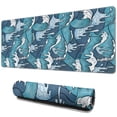thumbnail image 1 of Green Waves &nbsp;desk Mouse Padwaterproofno Slip&nbsp;for Office Home Work GamingmousematRubber Base Mousepad with Stitched Edges 31.5x11.8inches, 1 of 7
