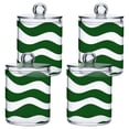 thumbnail image 1 of Green Wavy Lines Translucent Plastic Cans Storage Canisters with Lid Set of 4, 1 of 7