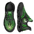 thumbnail image 1 of Green Weed Leaves Print Ladies Mesh Sneakers for Women Lightweight Vulcanize Shoes Walking Sneakers Running Gym Shoe, 1 of 8