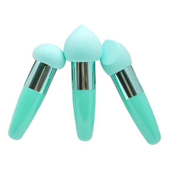 Green Wet Dry Makeup Sponge Pen Portable Beauty Cosmetic Blender Tool Applicator For Foundation Concealer Application Women Ladies Use